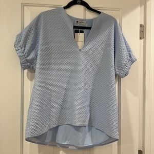 NWT Caryn Lawn Quilted Betsy Top // Powder Blue